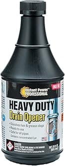 Instant Power Professional Heavy Duty Drain Opener – Sink Drain Cleaner Clog Remover, Drain Defense for Sinks, Made in USA, Shower Drain Cleaner and Deodorizer – 20 Fl Oz