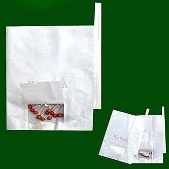 Fruit Protection Paper Bags - 50pcs White Cover Bags, 9.4x12.6in, Protect Fruit Trees, Grapefruit, Orchard, Frost