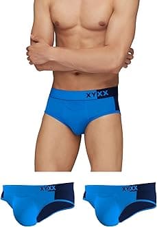 XYXX Men's Underwear Dualist IntelliSoft Modal Brief Pack of 3