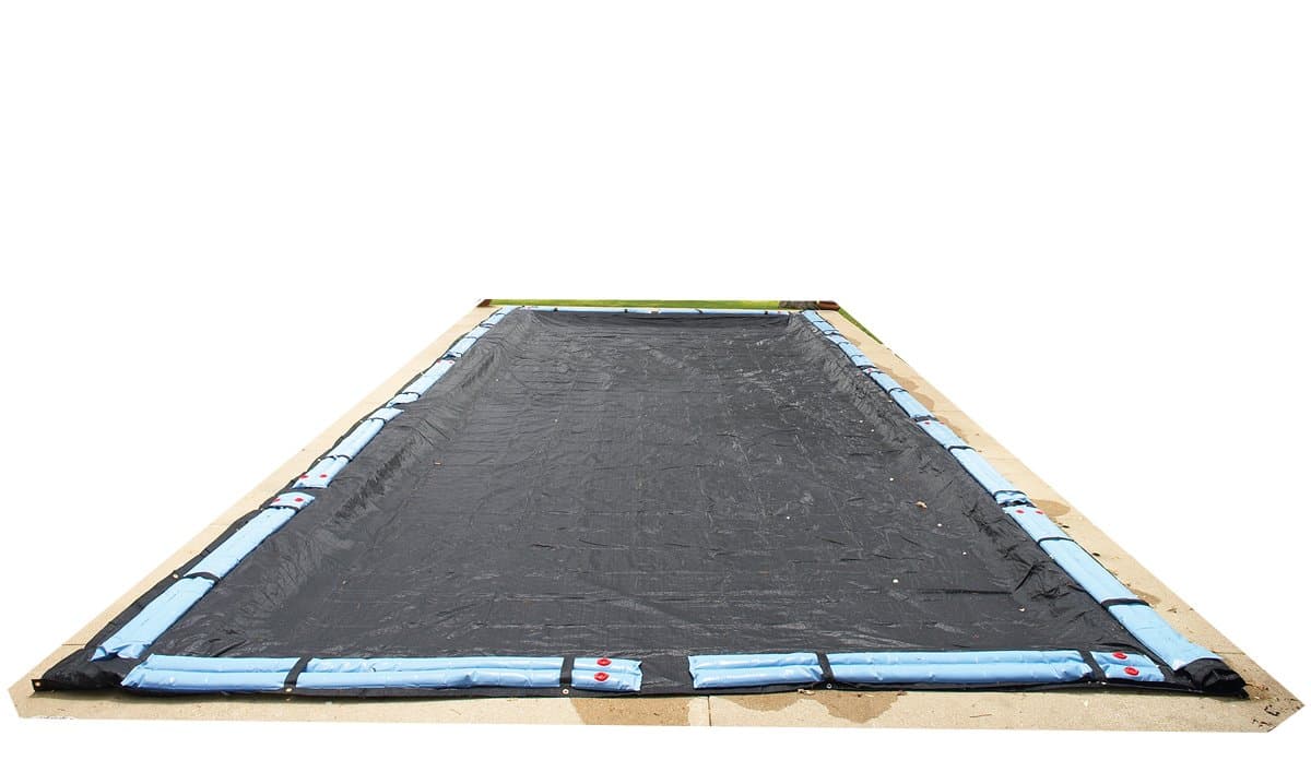 Blue Wave BWC664 20-ft x 40-ft Rectangular Rugged Mesh In Ground Pool Winter Cover,Black