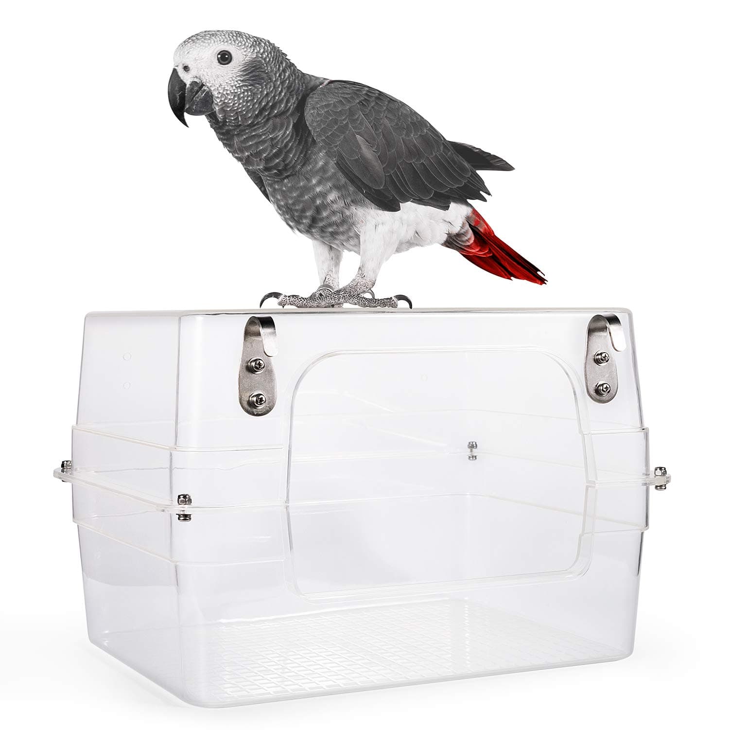 Colorday Large Bird Bath for Cage, Parrot Bath for Parakeet, African Grey, Amazon, Conure, Cockatiel(13X11X8 inch)