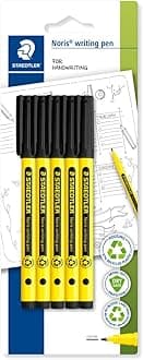 307-9 BK5 Noris Handwriting Pen - Black (Pack of 5)