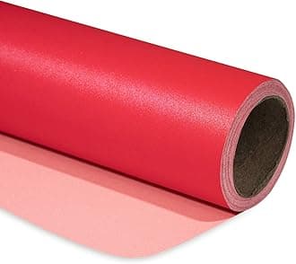RUSPEPARed Matte Wrapping Paper - Solid Color Pearly - lustre Paper Perfect for Wedding, Birthday, Christmas, Baby Shower -17 Inches X 32.8 Feet