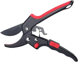 Adjustable Germany Pruners, Arthritis Weak Hand Snips, Work 3 Times Easier, 1-Inch Cut Capacity Garden Clippers, Ergonomic handle, Rust resistant, high strength steel, Sharp