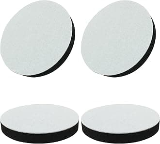 4 Pcs Round Furniture Bed Risers, Self-Adhesive Sofa Tables Risers Adds 1/2" Height with Felt Pad (Black, 4.72" Width)