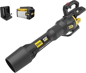 Cat DG651 60V 800 CFM 170 MPH High-Powered Leaf Blower Cordless, Adjustable Speed Blowers for Lawn Care, Lightweight Cordless Leaf Blower with Variable Air Control – Battery & Charger Included