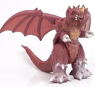 De-Lite Action Figures PVC Anime Movable Collectible Model Statue Toys (Destroya God Monster Zilla, Maroon Red Colour, 14cm)