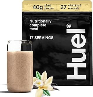 Black Edition - Nutritionally Complete 100% Vegan Gluten-Free - Less Carbs More Protein - Powdered Meal (Vanilla, 1 Bag)