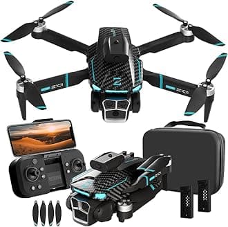 Drone with Camera 4k HD FPV Foldable Drone for Beginners, Quadcopter with Voice Gesture Control, One Key Take Off/Land, Optical Flow Positioning, 360° Flip, Waypoint Fly,2 Batteries