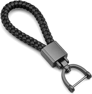 Leather Keychain Black