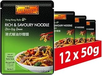 Lee Kum Kee Rich & Savoury Noodle Stir Fry Sauce, Hong Kong Style, 50 g (Pack of 12)