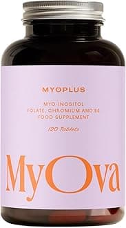 Myoplus - Inositol Supplement - 4000mg Myo Inositol, 200ug Folate & 100ug Chromium Daily Intake - Hormone Balance & Ovarian Support Vitamins for Women - 120 Vegan Tablets, 30 Days Supply