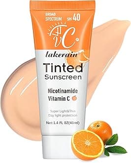 NICEFACE Tinted Sunscreen for Face with SPF 40 - UV Protection - Moisturizer & Lightweight Facial Sunscreen with Vitamin C and Vitamin E, for All Skin Type (40ml), Bronze