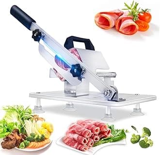 Manual Frozen Meat Slicer Meat Cutter Upgraded Stainless Steel Meat Cleavers Beef Mutton Roll Slicing Machine Vegetable Meat Slicer for Home Cooking Hotpot Shabu#2