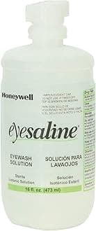 Honeywell Emergency Eyewash 32-000454-0000 Eyesaline Wall Station Refill Bottles, 16 oz. (Pack of 12)