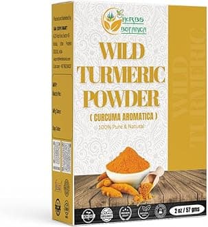 Wild Turmeric Powder 100% Pure & Natural Kasturi Haldi for Face, Skin Care & DIY Beauty Natural Face Mask Powder 2 oz