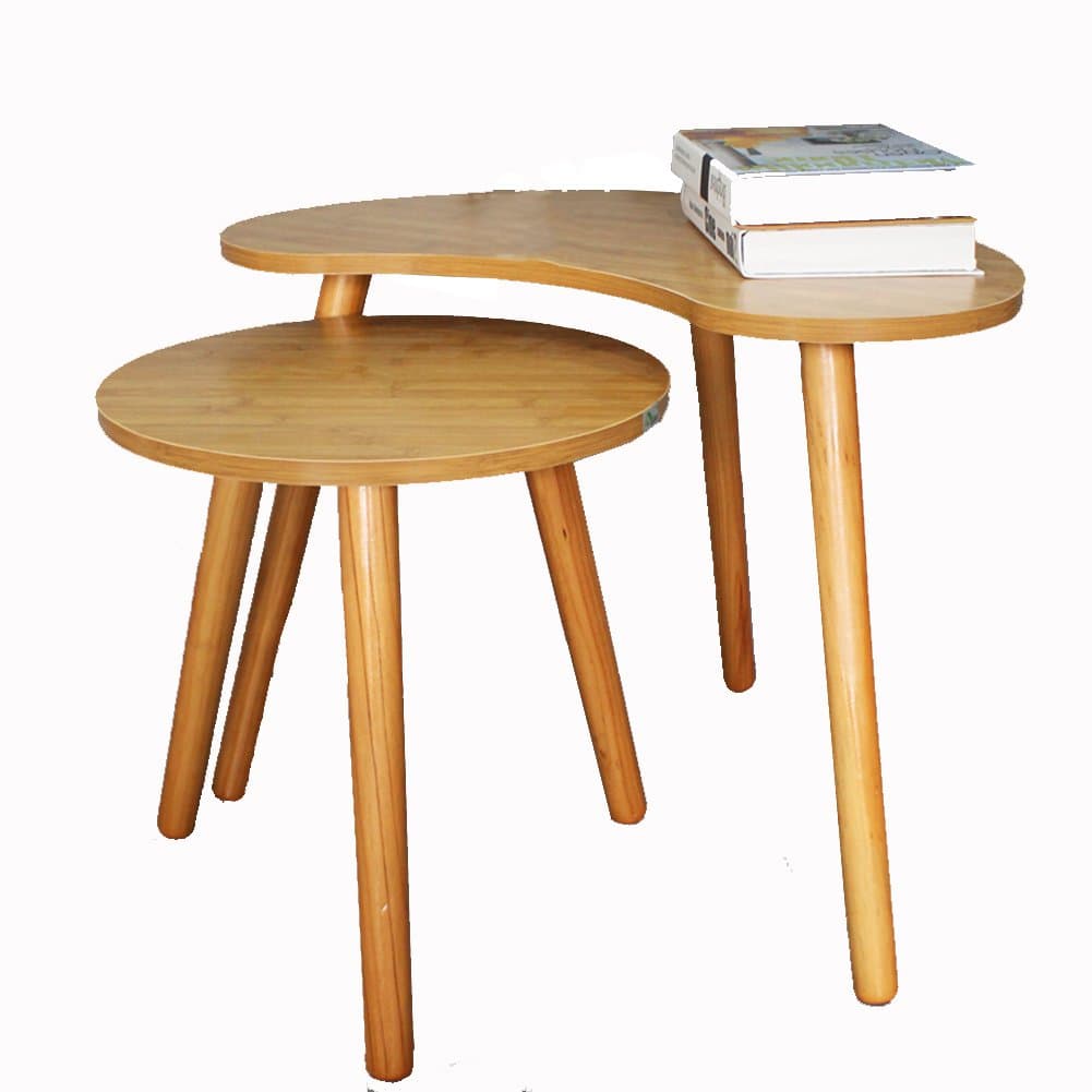 Full Love House® Side table Coffee table Corner table Storage shelf Creative Solid wood Environmental protection Simple Fashion With storage Bamboo color