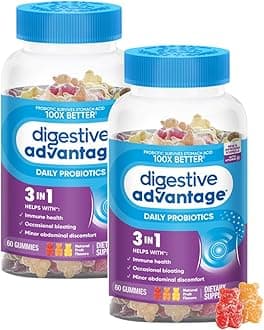 Digestive Advantage Probiotic Gummies, 60 count (Pack of 2)