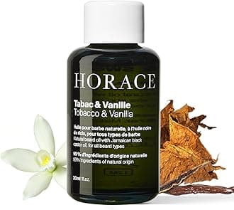 - HORACE Tobacco & Vanilla Beard Oil for Men - Conditioner with Argan Oil - Gentle Beard Care for All Skin Types - Woody, Sweet Scent, 1 fl.oz