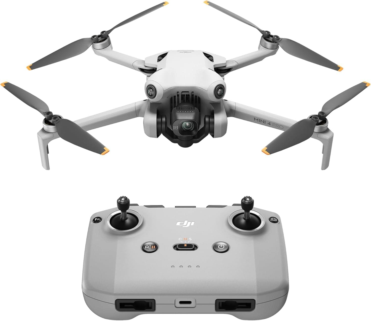 DJIXJ Mini 4 Pro Drone with RC-N2 Controller, 4K/60fps HDR Video; Smart Return to Home, Bundle