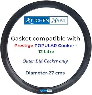 Kitchen Mart Gasket compatible with Prestige Popular Pressure cooker (12 Liters)