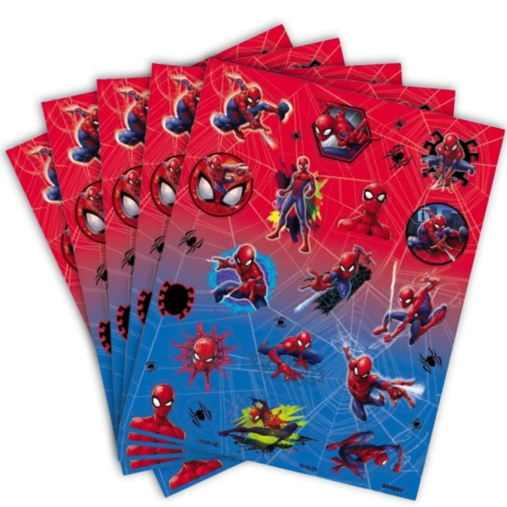 Spiderman Sticker Sheets | Assorted Designs | 4 Pcs