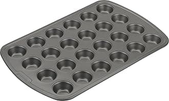 GoodCook Mini Nonstick Steel 24‑Cup Muffin and Cupcake Pan with 1‑7/8-Inch Bite‑Size Cups, Gray