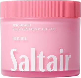 Multi-Lipid Body Butter - Rich, Nourishing Pink Beach Hydrating Body Cream with Ceramide Complex, Coconut Oil, Shea Butter, and Sea Buckthorn. Deep Moisturizing Dry Skin Care. 10oz Jar