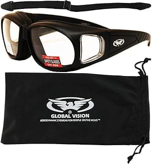 Motorcycle Safety Sunglasses Fits Over Prescription Rx Glass