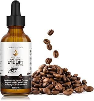 Caffeine Eye Serum - with EGCG, Vitamin C, Hyaluronic Acid, Collagen, Caffeine Eye Lift Serum - Reduces Puffiness, Dark Circles, Under Eye Bags, Wrinkles and Fine Lines Around The Eyes (30ml)
