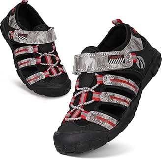 Boys Sport Sandals Summer Closed Toe Hook Loop Outdoor Athletic Walking Shoes (Toddler/Little Kid/Big Kid)