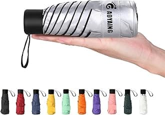 GAOYAING Compact Travel Umbrella with Case Sun&Rain Lightweight Small and Compact Suit for Pocket