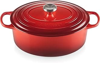 Enameled Cast Iron Signature Oval Dutch Oven, 6.75 qt., Cerise