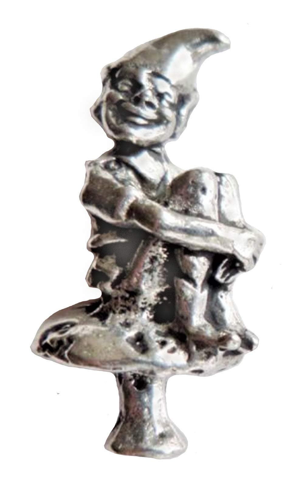 Cornwall Cornish Piskey Pixie Good Luck Charm Pin Badge - Hand Made in Cornwall, England in Solid Pewter