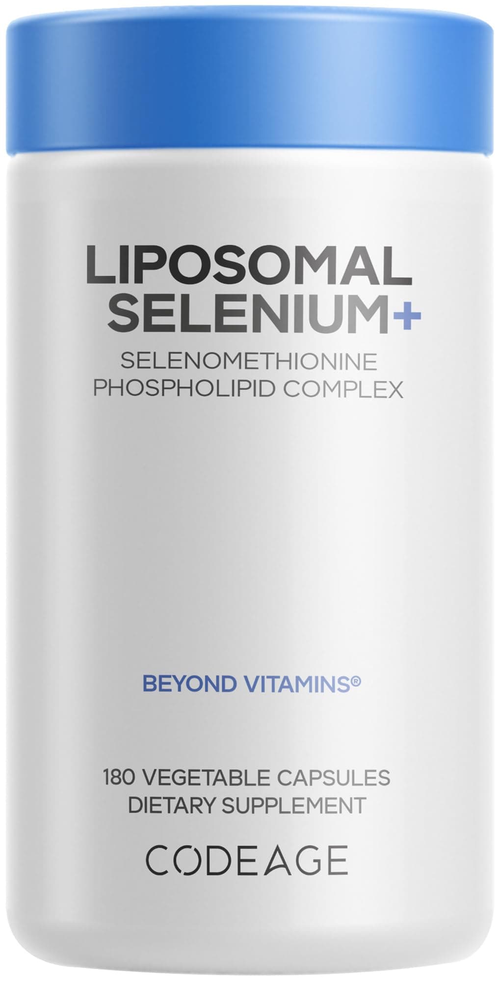 Selenium 200 mcg Supplement, 6-Month Supply, Immune Support, Mineral Cofactor Selenomethionine, Phospholipids, Vegan, Liposomal Delivery, 180 Capsules