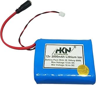 12V 2000Mah 3600Mah 4000Mah 6000Mah 8000Mah Lithium Ion Rechargeable Battery PackFor GPS I Pod P Sp/DVD/Mp4 CctvCamera Dvr Backup TabletPcProject Work IndustrialEquipment(12V 2000Mah)