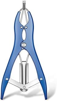 MinateeBalloon Expander Pliers Balloon Stuffing Tool Blue Stainless Steel Balloon Stretcher Sequin Filling Pliers for Filling Balloon Sequins Petals Feathers Home Party Activities (Extended Style)