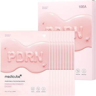 medicube Salmon DNA PDRN Pink Vita Coating Sheet Mask 10EA - Korean sheet mask for glass skin - Luxurious Home care Mask for Hydration, Firming, and Balanced Skin, Korean Skin Care (22g/0.77oz x 10ea)