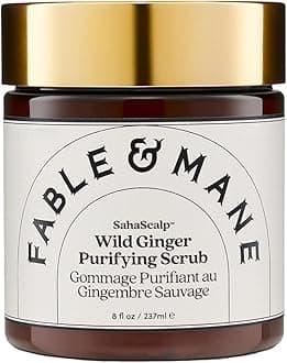 Fable & Mane Wild Ginger Purifying Scrub, For a Flaky, Itchy or Dry Scalp. Gentle Exfoliating Cleansing Detox Treatment