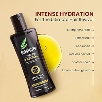 Enshine Ayurvedic Oil | Blend of 21 Herbal Oils | Reduces Hair Fall, Dandruff & Promotes Growth | For Thicker, Smoother & Longer Hair | Nourishes Chemically Treated Hair | Supreme Protection | Non-Sticky & Paraben-Free Pack of 2 (100ml each)