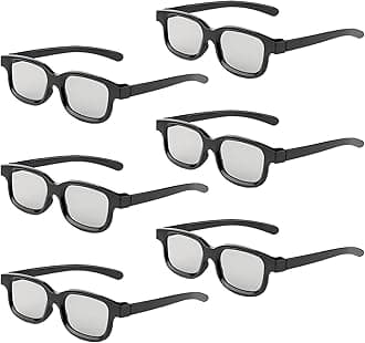 Cocar Real 3D Glasses, 6-Pack Circular Polarized Passive 3D Glasses for Real Cinema, 3D TV, and Projectors – Non-Flashing Home & Theater Use
