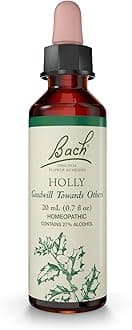 Bach Original Flower Remedies, Holly for Goodwill Towards Others, Natural Homeopathic Flower Essence, Holistic Wellness and Stress Relief, Vegan, 20mL Dropper