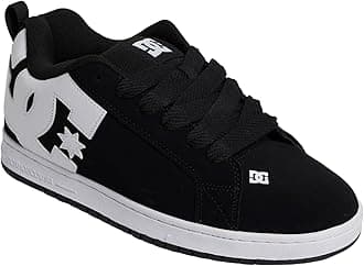 DC mens Dc Men's Court Graffik Casual Skateboarding Shoe, Black, 7.5 US