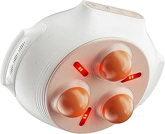 Bianstone Abdominal Massager, Electric Abdominal Cellulite Massager, 3 Massage and Red Light Hot Compress Adjustable, Forward and Reverse Kneading for Indigestion Gas Constipation