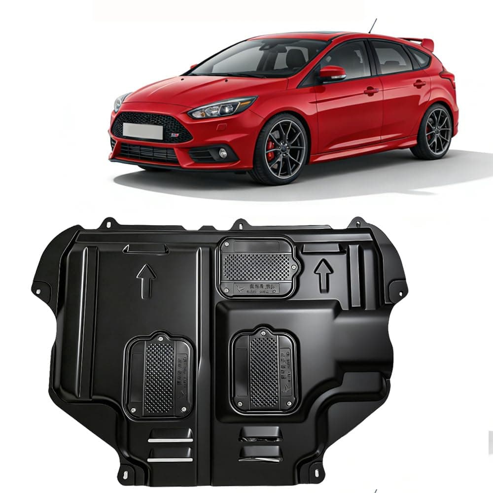 Front Engine Splash Shield for Ford Focus ST 2013-2018 for Focus RS Engine Splash Guards Suitable for 2013-2018 Ford C-Max Under Engine Cover Mud Flaps Directly Replace Original