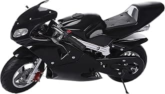 Mini Motorcycle for Adults 49cc 2-Stroke Pocket Bike Gas Pocket Bike Mini Bike for Kids Mini Motorcycles for Kids, Strong Dual Brake, Racing Max Speed 20Mph, Max Weight 170 LB (Blac)
