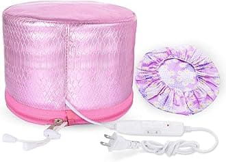 Heat Cap Hair Deep Conditioning - Heating Thermal Steamer Cap Electric Hot Treatment Cap for Natural Black Afro Hair Heated Hair Care Spa Hat for Home Use with 2 Mode Temperature Control - Bright Pink