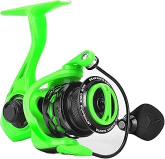 Zephyr Spinning Reels – 7+1/6+1 BB – Carbon Fiber Drag – Stainless Steel Shaft – Aluminum & CNC Spool – Black/Green/Orange – Sizes 500/1000 SFS – ICE Fishing Ready Reels!