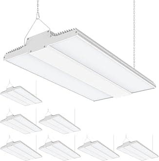 8 Pack 240W High Bay LED Lights 36,000LM, 1.63FT LED Warehosue Light UL DLC Listed, 5000K Linear Hanging Shop Fixture Dimmable 0-10V, Commercial High Bay Light for Workshop Garage Factory, AC100-277V