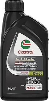 EDGE High Mileage 0W-20 Advanced Full Synthetic Motor Oil, 1 Quart, Pack of 6
